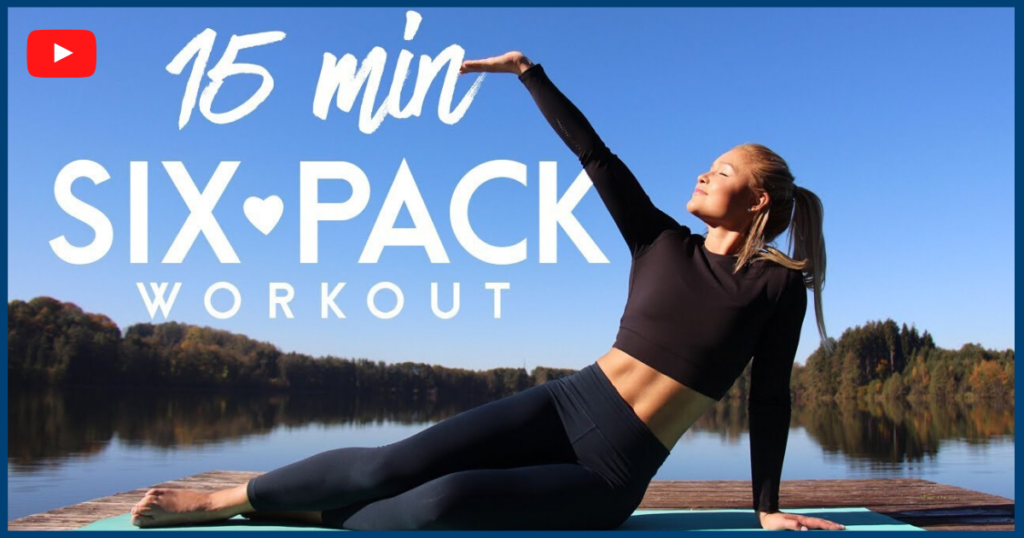 Youtube Thumbnail Bild Influencer Home Workout Sophia Thiel sixpack workout