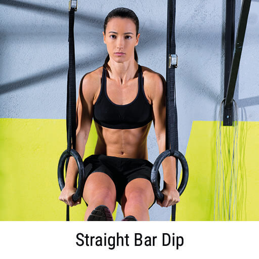 Muscle Up Straight Bar Dip am Turnring